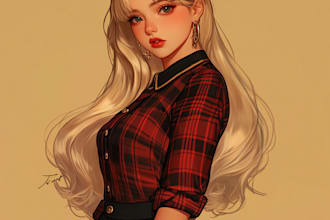 make a  cool anime style art for you and your