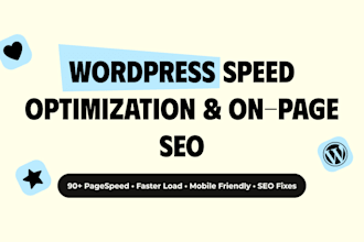 fix wordpress speed performance and on page SEO issues