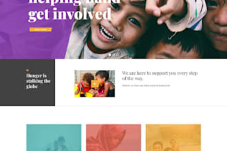 non profit website, donation,501c3,fundraising,ngo charity website on wordpress
