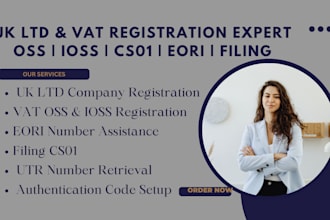 do vat oss, ioss, UK company registration and filling for you
