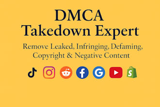 takedown harassing defaming content from reddit,tiktok,facebook,google,ig and x