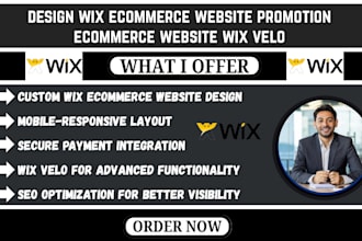 design wix ecommerce website promotion ecommerce website wix velo