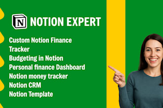 design a notion finance tracker and budgeting dashboard for you, budget template