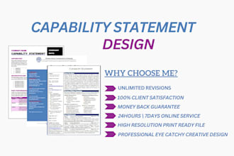 design an effective capability statement within 6hours