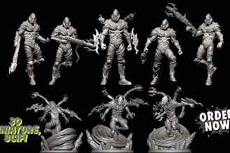 sculpt 3d miniature 3d characters figurines custom 3d models for 3d printing