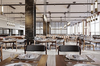 do stunning 3d interior designs for lounges, nightclubs, restaurants, and café