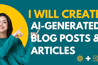 write SEO optimized ai generated articles and blog posts