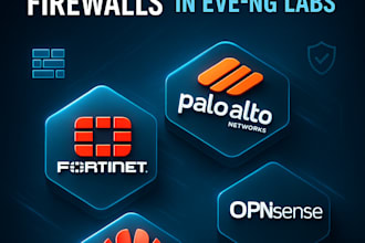 deploy and configure fortigate palo alto huawei opnsense firewalls in eve ng lab