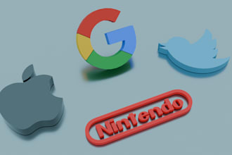 convert your 2d logo design to 3d, 3d printing ready