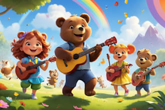 write, sing, produce kids song, nursery rhymes, children song, educational song