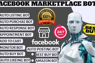 develop facebook marketplace auto purchase bot auto listing bot auto alert bot