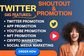 do promote, twitter shoutouts, share link to 150m ig, app,yt, nft, crypto users