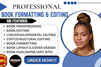 developmental edit, proofread, and format fiction book for amazon KDP publishing