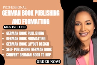 publish your amazon KDP german ebook ,format german book, KDP publishing