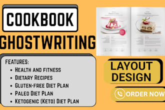 be cookbook writer, recipe book writer, recipe creation, food article