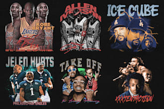 make an vintage bootleg t shirt style for your brand name