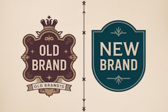 redesign, modern and 3d business design brand identity update your old logo