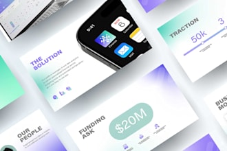 create modern and persuasive pitch deck presentations