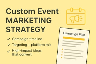 create an events marketing strategy or campaign plan