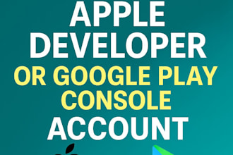 help create google or apple developer account professionally