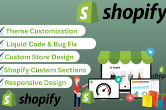 create shopify theme code fix html css issues add custom liquid code