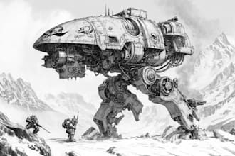 create a detailed warhammer illustration, paint warhammer