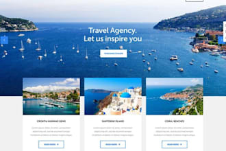 build wordpress travel agency website travel agent website tour booking website