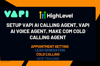 setup vapi ai calling agent, vapi ai voice agent, make com cold calling agent