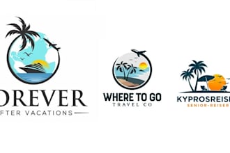 design tour travel adventure resort logo