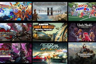 do game banner steam capsule game ui game poster game art logo steam graphics