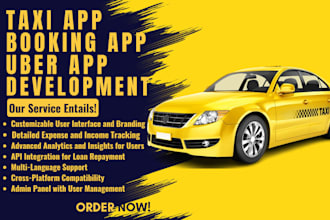 develop car rental app, taxi booking app, car wash app, carpooling app, car rent