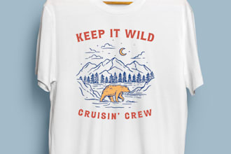 design an adventure travel outdoor nature camp logo