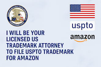be your licensed US trademark attorney to file uspto trademark for amazon