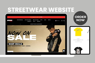 design custom tracksuit, jersey and hoodie mockups and streetwear website design