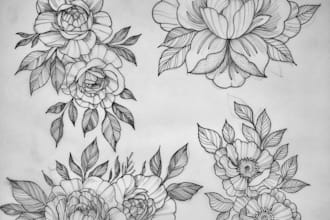 draw linework tattoo design or minimalist tattoo for you