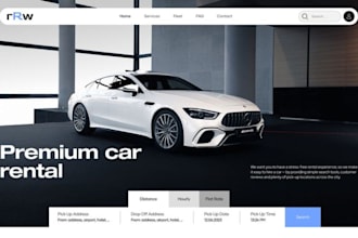 design car rental website car dealership website auto detailing booking website