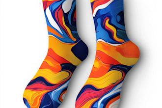 create a unique socks design or sketch for you