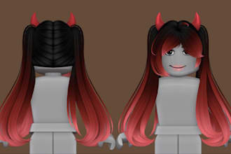 create roblox hair, 3d model, roblox accessaries, game art