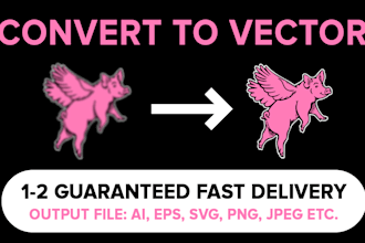 redraw or convert your logo to vector quickly