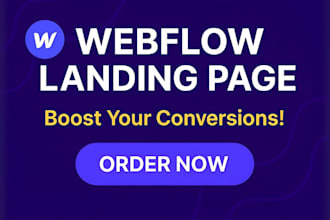 develop webflow landing page or figma to webflow or webflow website fix error