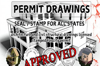 draw stamp architectural plan, engineering plan, mep, hvac, city permit