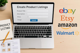 do product listing for ebay etsy amazon walmart