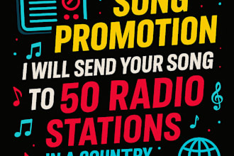 send your song to up to 50 radio stations in your coutry