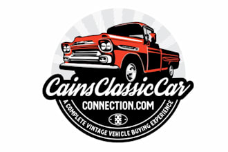 create an attractive classic car logo with illustration