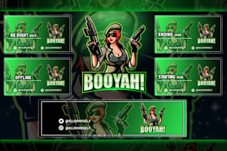 design animated stream overlay, kick, twitch overlay, twitch logo, banner emote