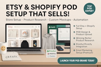 be your etsy digital product, etsy seo shopify print on demand pod store setup