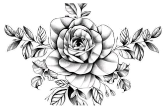 make a custom birth flower tattoo design