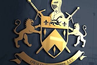 do luxury family crest coat of arms and heraldic logo design
