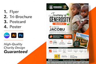 design eye catching charity, donation and fundraising flyer