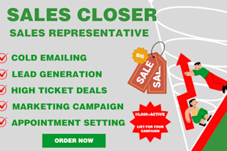 be a high quality ticket sales representative, lead generation expert, cold call